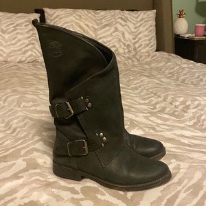 Coolway Alida Leather Biker Sculpt Boned Boots